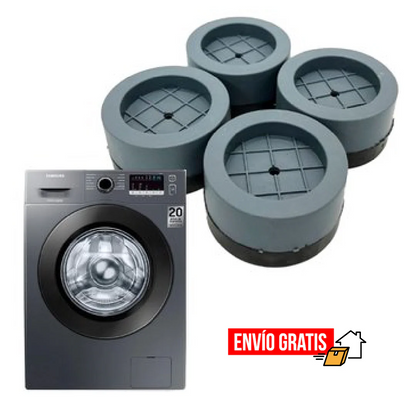 SOPORTES ANTI-VIBRACIÓN PARA LAVADORA (4 UNDS)